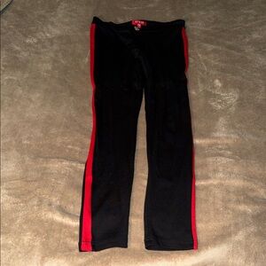 Guess Black Leggings with Red Stripes